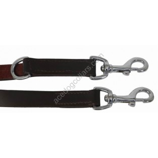 80" (200 cm) Bridle Leather POLICE STYLE DOG TRAINING LEAD ADJUSTABLE with Chrome fittings. (Brown)
